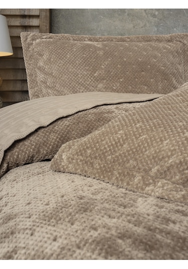 Cotton Box Softnest Çift Kişilik Yatak Örtüsü Boleta Bej Bej