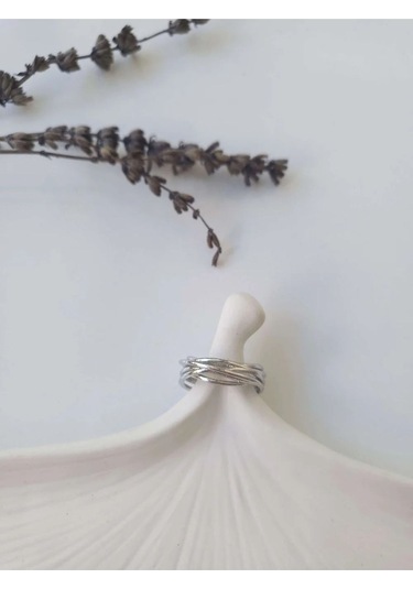 Çelik Silver Fashion Ayarlanabilir Yüzük Sevgiliye Hediye Gümüş
