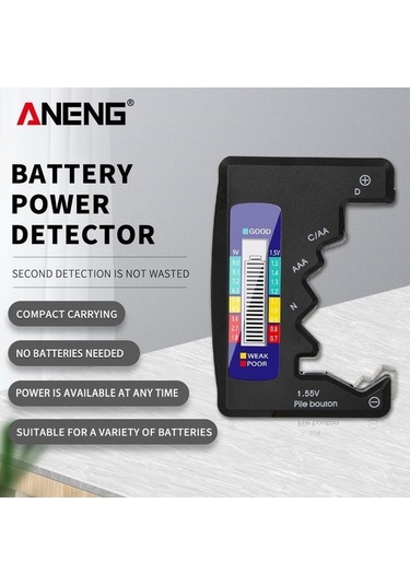 Dancemonkey Anahtarsız Pil Testi Cdn Aa Aaa Lcd Güç Endeksi Ekranı