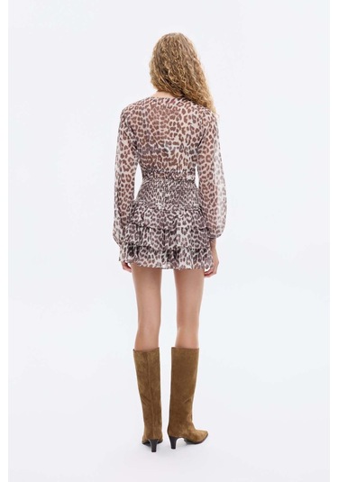 Quzu Leopar Kadın Etek Etk00830 Leopar