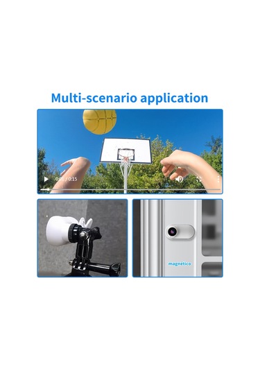 Ximistore9 A100 Mini El Bileği Kamera: Dışarıda Taşınabilir, Manyetik Tutuculu, 1080p Full Hd, Bisiklet Sürüşü Ve Outdoor Etkinlikler İçin Beyaz