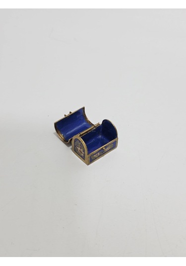 Antika Cloisonne Minyatür Kutu 3,1x2,2cm 114
