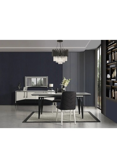 Yonca Yemek Odası Takımı Yemek Masası + 4 Adet Sandalye Beyaz