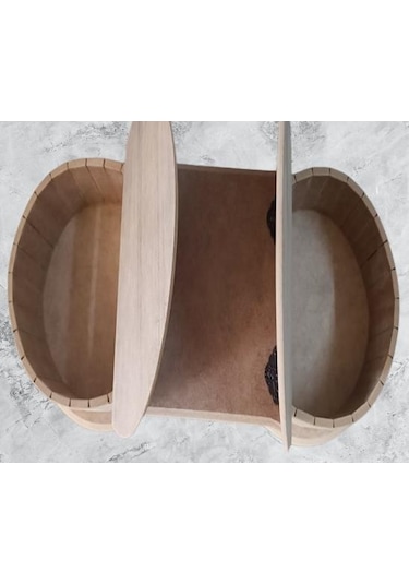 1448bng90239hobi Adn Dekoratif Kapaklı Kutu Tek Çekmece Ahşap Mdf Ham Model El Yapım