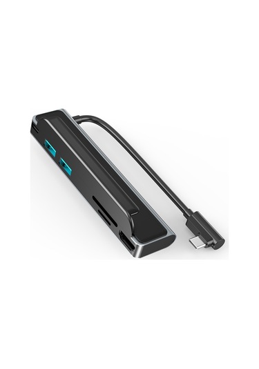 Sones Ad-065 6'sı 1 Arada Usb-c / Type-c - 4k Hdmı + Sd / Tf Kart Yuvası + Type-c + 2 Usb 3.0 Arka Klipsli Çok İşlevli Yerleştirme İstasyonu Hub