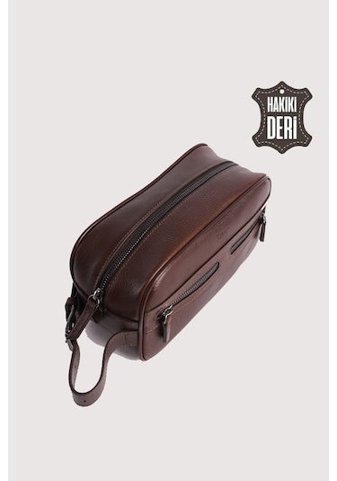 Hakiki Deri Erkek Takım Çantası Kahverengi Smr8518 Kahverengi