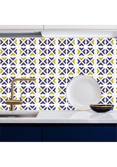 Mutfak Tezgah Arası Kendinden Yapışkanlı Folyo Kaplama Fayans Desen 60cmx100cm