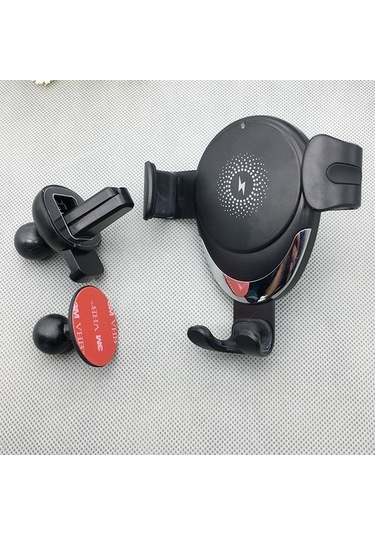 Voguecode Otomatik Sıkıştırmalı Araç Telefonu Tutucu Kablosuz Şarj-siyah Havalandırma Leıj2p