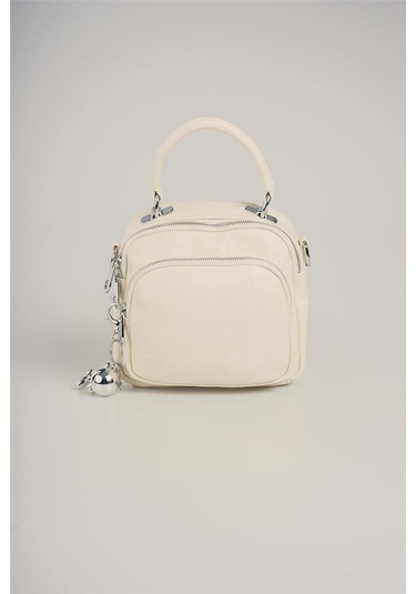 Ççs Kadın 17862 Omuz Ve Sırt Çantası Kirli Beyaz