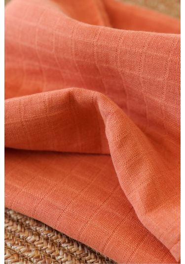 Organik Pamuk Çift Katlı Müslin Örtü Tarçın 75x85 CM Tarçın