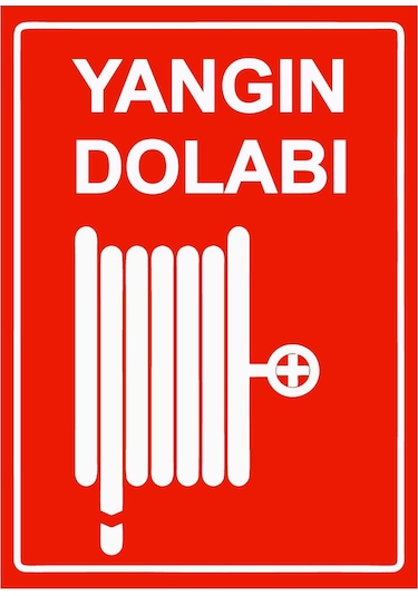 Yangın Dolabı İsg Uyarı Levhası Pvc A3 30x42 Cm