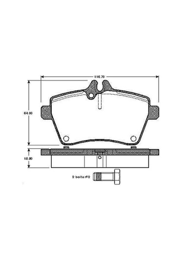 Mercedes B 245 B180Cdi 2.0 2005-2011 Bosch Ön Balata N11.8777
