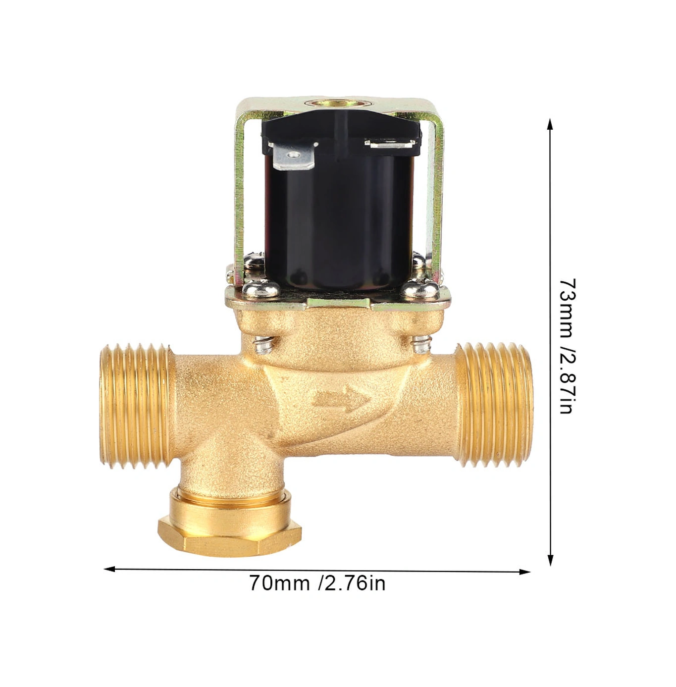 Tenfowee 12v Dc Bakır Elektromanyetik Valf - Güneş Enerjisi Sıcak Su Makinesi İçin Kapatılmış Su Girişi Valfi 1/2"