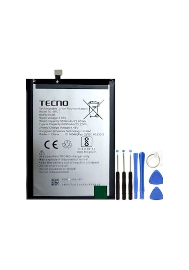 Tecno Spark 7 Kf6 Pil Batarya Bl-58ct+tamir Set 6000 Mah