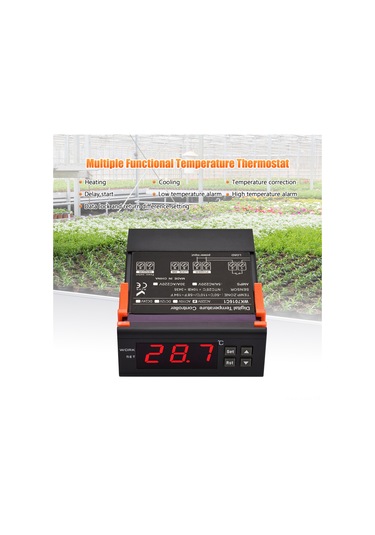 Moveevo Wk7016c1 Akıllı Sıcaklık Kontrolcüsü 5a - Isıtma/soğutma Otomatik Değişim, Doğrulama, Gecikme Koruması, Veri Kilidi - Ac 220v Abs Kasa