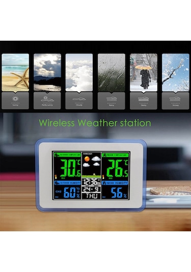 H168g Çok Fonksiyonlu Kablosuz Ev/ofis Hava İstasyonu Renkli Beyaz