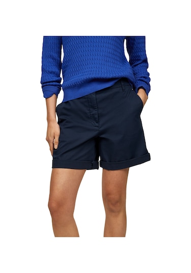 Tommy Hilfiger Co Blend Gmd Chıno Short Kadın Mavi Şort - Ww0ww42457 Mavi