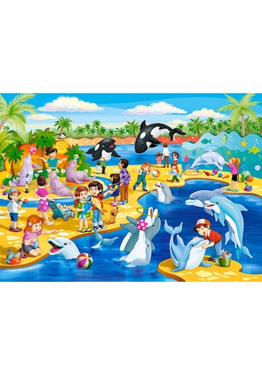 Castorland 60 Parça Çocuk Puzzle Yunus Balığı Akvaryumu