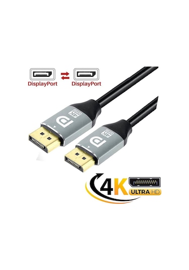 Koodmax 4k 60hz Displayport To Displayport Kablo Dp 1.2 21.60gbps, 1080p Freesync G-sync - 3 Mt