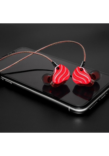 Geeksen Qkz Kd4 Kablolu Kulaklık, 3.5mm Bağlantı, Mikrofonlu, Ergonomik Kulak Takımı, Stüdyo Kalitesi Ses, Spor Ve Günlük Kullanım İçin Kırmızı