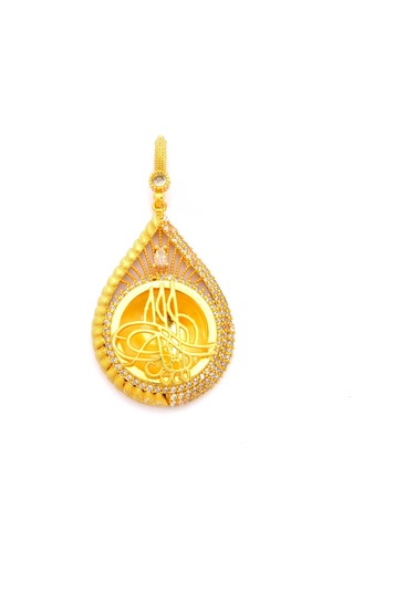 Altın Kaplama Tuğralı Kolye Ucu Tgr-722 Altın