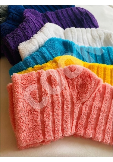 Trampler Kadın 4 Çift Kışlık Ters Havlu Renkli Çorap Çok Renkli