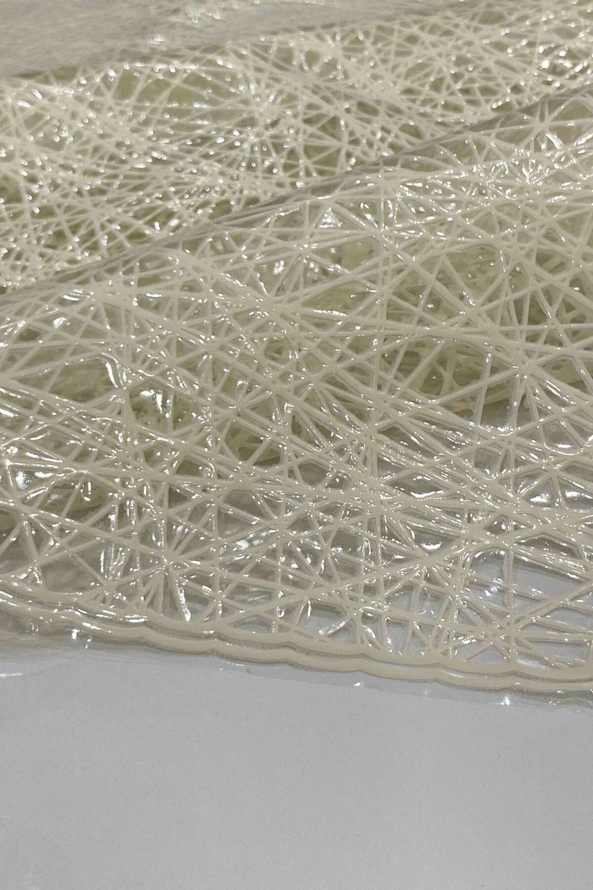 Rona Home Silinebilir Su Geçirmez Hasır Lüx Pvc Kaplamalı Masa Örtüsü Şeffaf, Beyaz Bej Muşamba Bej