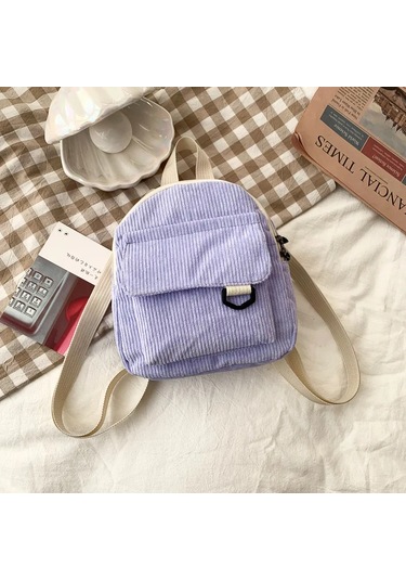 Snapbuy Mini Sırt Çantası - Trend Kadın Ve Genç Kızlar İçin Moda Okul Çantası Mor