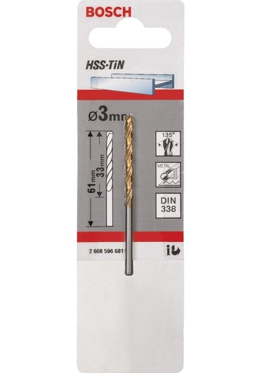Bosch - Hss-Tin Metal Matkap Ucu 3 61 Mm