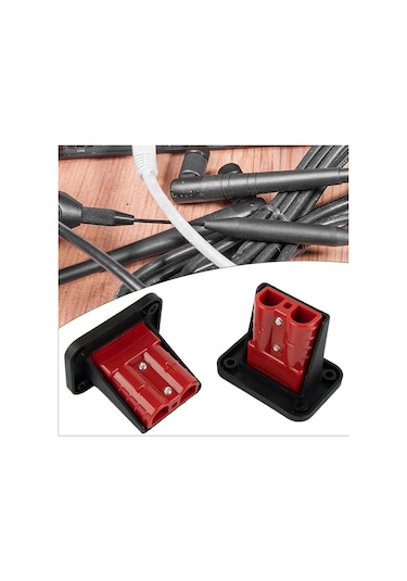 Xurunkeji 2 Adet 50a Anderson Fiş Konnektörü Gömme Montaj Braketi Panel Kapağı Karavan Tekne Kamyon Kablo Konnektörleri Fiş