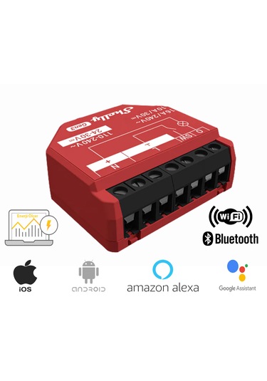 Shelly 1pmgen3 1kanallı Enerji Ölçer Akıllı Ev Anahtarı Wifi Röle