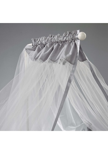 Meltem Kids Mondo Sallanır Ahşap Anne Yanı Beşik - 60x120 CM (Gri-Gri) Gri