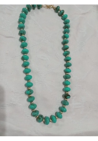 Turkuaz Rengi Şık Kolye Turkuaz