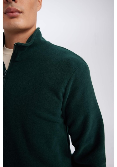 DeFacto Yeşil Tüylenme Yapmayan Soğuk Geçirmez Regular Fit Dik Yaka Fermuarlı Polar Sweatshirt Y3996AZNSGN245 DeFacto Yeşil Tüylenme Yapmayan Soğuk Geçirmez Regular Fit Dik Yaka Fermuarlı Polar Sweatshirt Y3996AZNSGN245