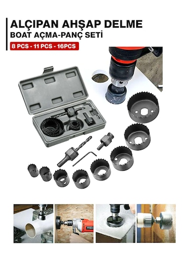 Alçıpan Ahşap Delme Buat Açma-panç Seti-11 Parça
