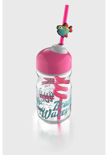Renga Bubble Kids Desenli 370 Ml Pipetli Cam Şişe 182048 Pembe