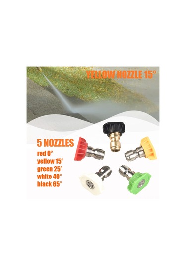 Symbee Geniş Açılı Metal Uzatma Çubuğu Ve 5 Nozul Seti İle K Serisi Basınçlı Yıkama Makineleri İçin Çok Renkli