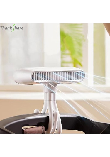 Usb Şarj Edilebilir Katlanır Fan Taşınabilir Bladeless Bebek Beyaz
