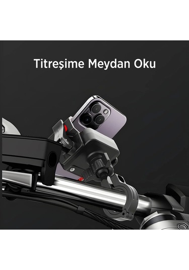 Gidon Bağlantılı 360 Derece Ayarlanabilir 3.5 -7.2 Uyumlu Motosiklet Bisiklet Telefon Tutucu - 9001246083643ynt