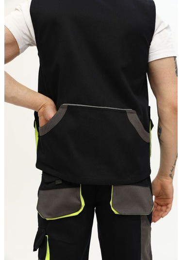 Uniprom Yelek Lizbon Model Çok Cepli Harman Kumaş Lacivert