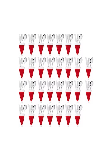 Mufunye Yılbaşı Festivali Dekorasyonu: 12 Cm Kırmızı Santa Kalesi Seti, 30 Adet, Masa Servisi Ve Çeşitli Kullanim Seçenekleri Kırmızı