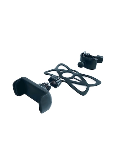 Powertec Piaggio Uyumlu Ayna Bağlantılı Telefon Tutucu Black