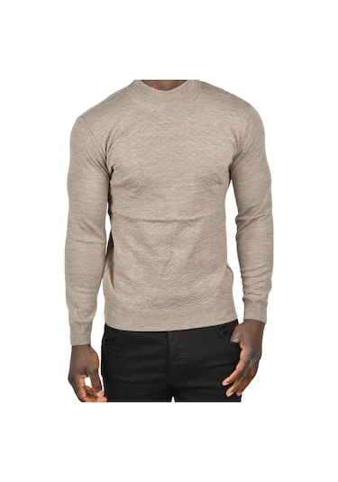 Deepsea Erkek Vizon Zigzag Desenli Yarım Balıkçı Yaka Dar Kesim Boğazlı Triko Kazak 2505496 Vizon Deepsea Erkek Vizon Zigzag Desenli Yarım Balıkçı Yaka Dar Kesim Boğazlı Triko Kazak 2505496 Vizon