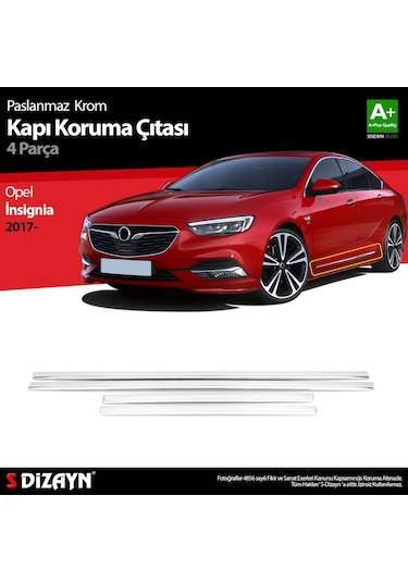 S-dizayn Opel İnsignia Krom Kapı Koruma Çıtası 4 Prç. 2017 Üzeri N11.254