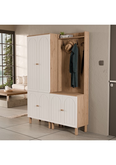 Set 5084-5072 Rapsody 6 Kapaklı Membran 9 Askılı Bohem Portmant