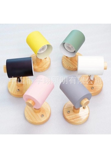 Novahub Ahşap Tabanlı Gu10 Duvar Lambası - Pratik Çekme Anahtarlı, Dayanıklı Şık Beyaz Beyaz