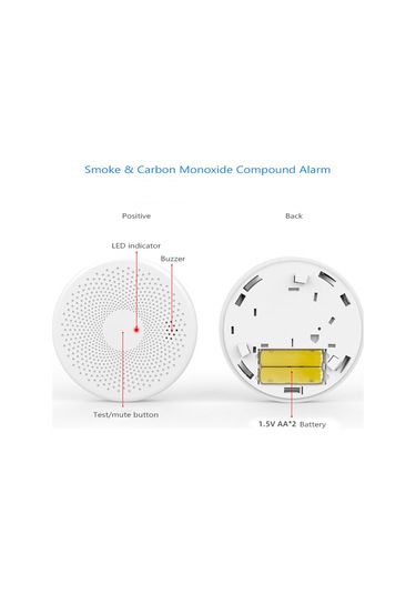 Tenfowee Akıllı Wifi Duman Ve Karbonmonoksit Alarmı - Tuya Uygulaması İle Kontrol
