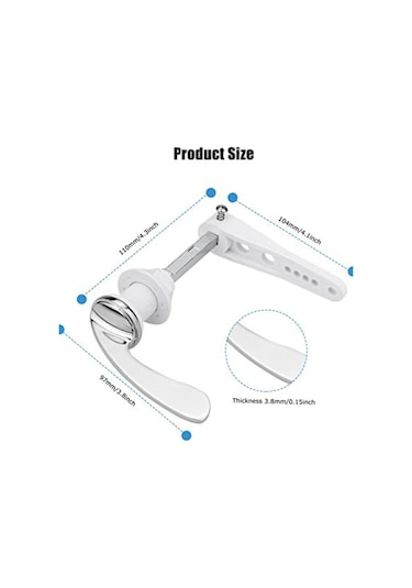 Suntek Tuvalet Tank Anahtarı Ergonomik Saplı Banyo Lavabo Beyaz