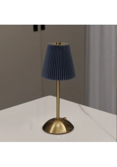 Morponi Luna Plise Gold Abajur Mavi Mavi