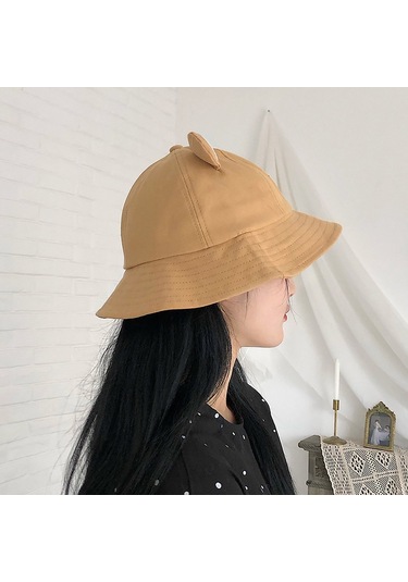 Pamuklu Kova Balıkçı Şapka - Nefes Alabilen Kurbağa Kulaklı Desenli Froggy Tarzı Kadınlar İçin Moda Aksesuarı Yeşil